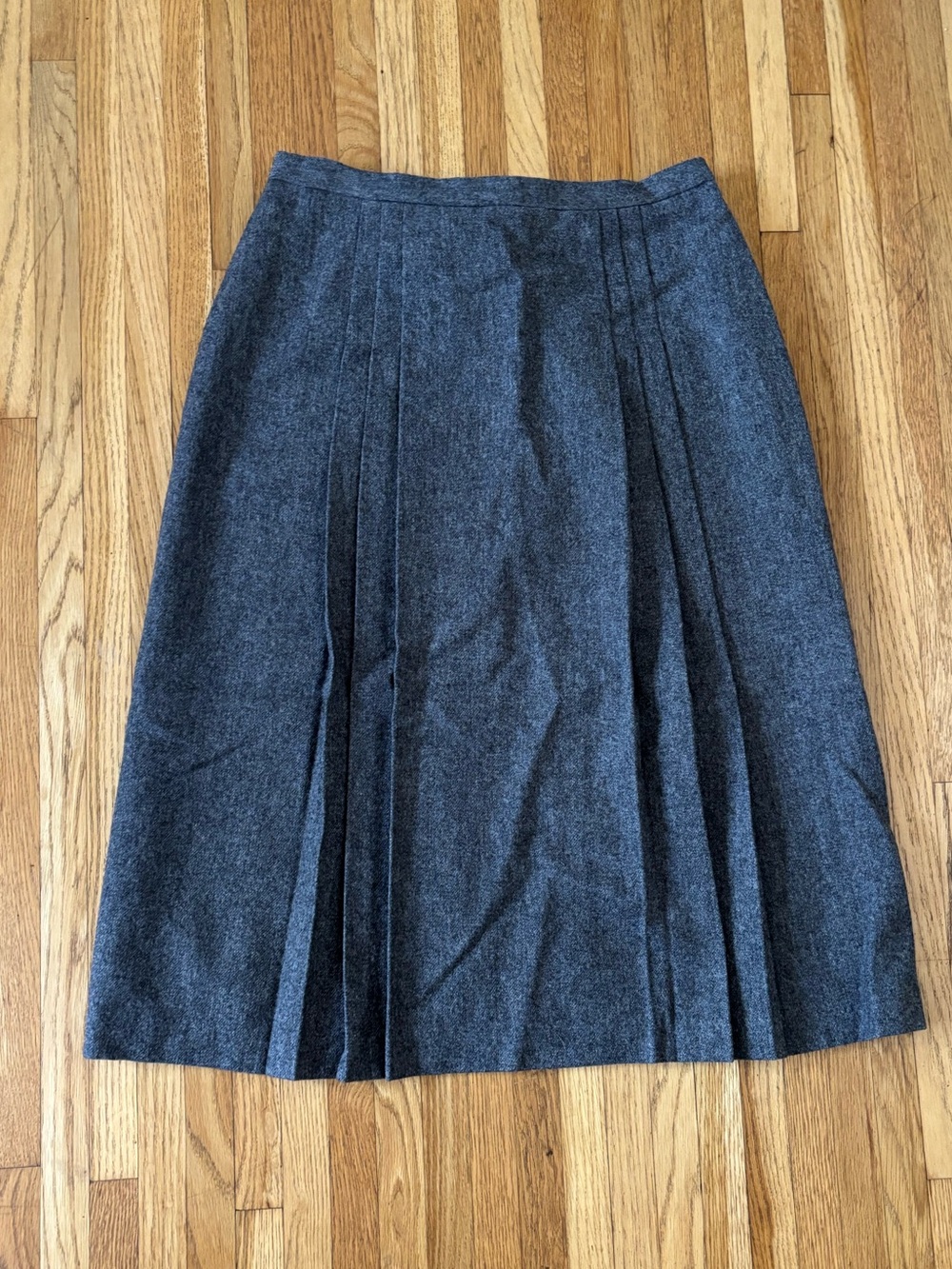 Vintage Talbots Dark Gray Pleated A-Line Skirt